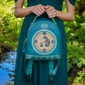 Disney Pixar BRAVE Merida and Bear Teal Mini Faux Leather Backpack
